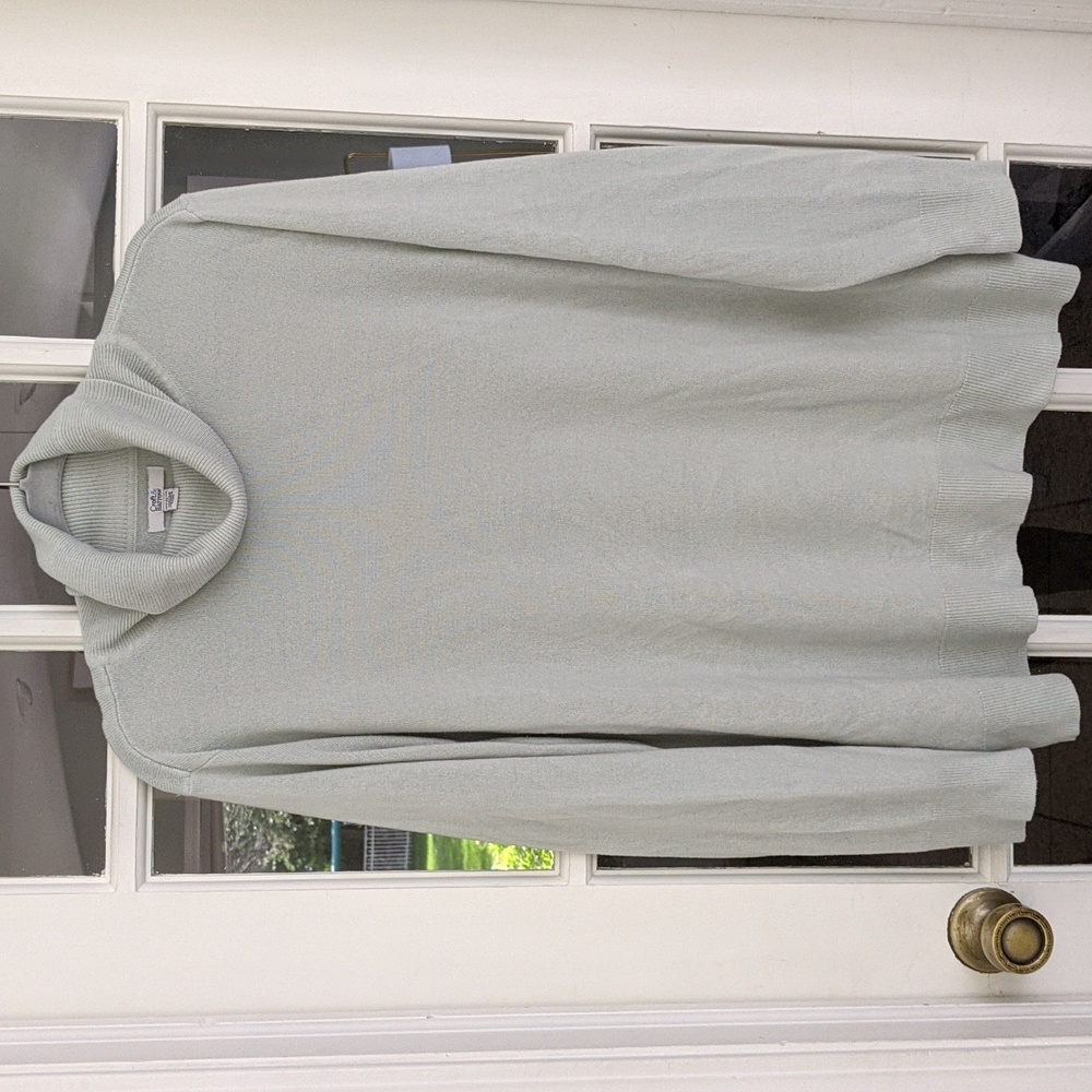 Women's 2X Plus Mint Green Soft Cozy Fall Winter Sweater